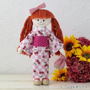 【完成品】ドレスセット＜ゆかた・チェリー＞の画像