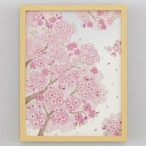 クロスステッチフレーム＜さくらの舞う季節＞の画像