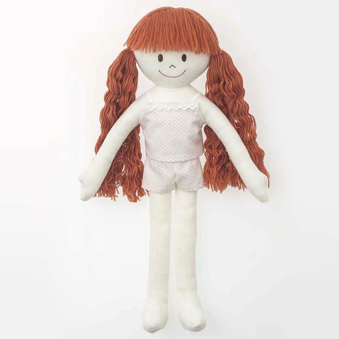 ドール＜ニーナ＞顔ししゅう入り | リバティ 生地、編み物、刺繍