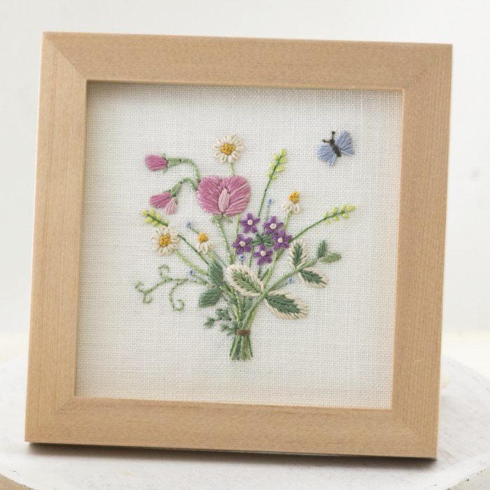 ミニフレーム＜ガーデンブーケ＞ | リバティ 生地、編み物、刺繍