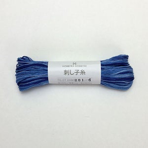 刺し子糸 ぼかしブルー＜201＞