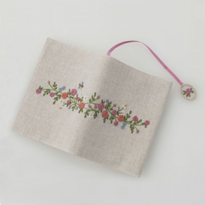 ブックカバー＜ローズガーデン＞ | リバティ 生地、編み物、刺繍