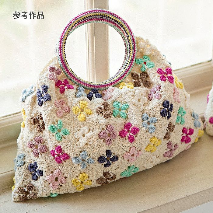 ドットフラワーブランケット（レシピ） | リバティ 生地、編み物、刺繍