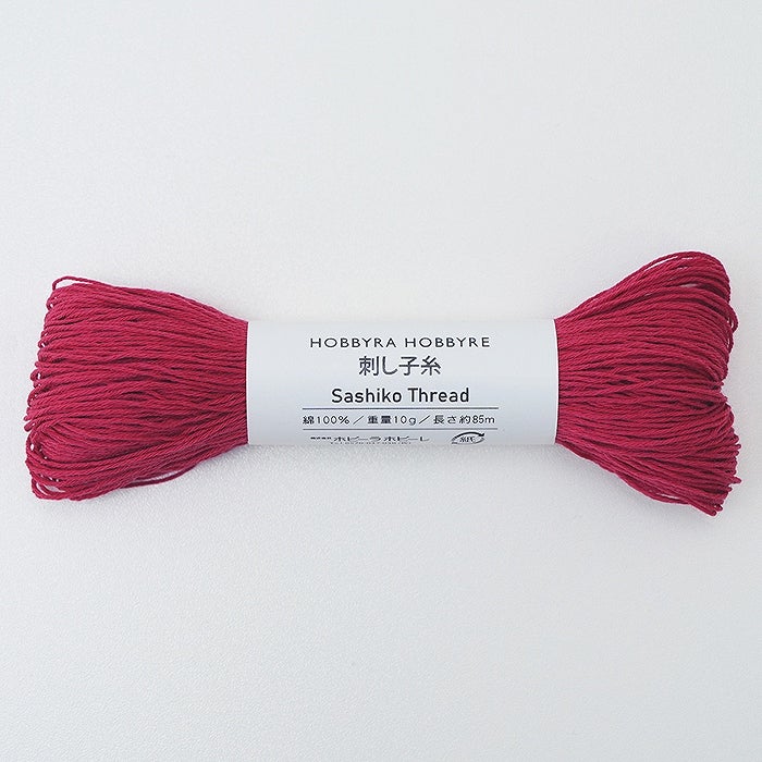 刺し子糸 ストロベリーレッド＜126＞ | リバティ 生地、編み物、刺繍