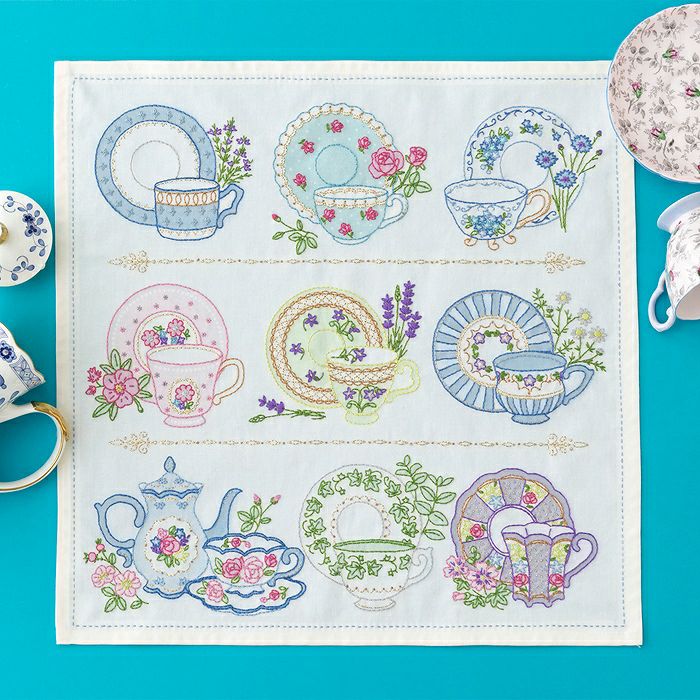 3/10予約】ステッチクロス＜フラワーティーカップ＞ | リバティ 生地