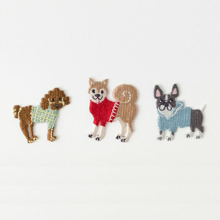 刺しゅうワッペン＜おしゃれDog＞