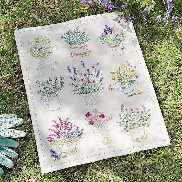 ステッチクロス＜ラベンダーポット＞