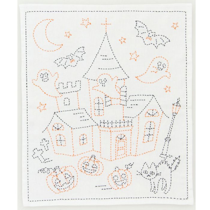 7/24予約】刺し子 ハロウィンハウス | リバティ 生地、編み物、刺繍