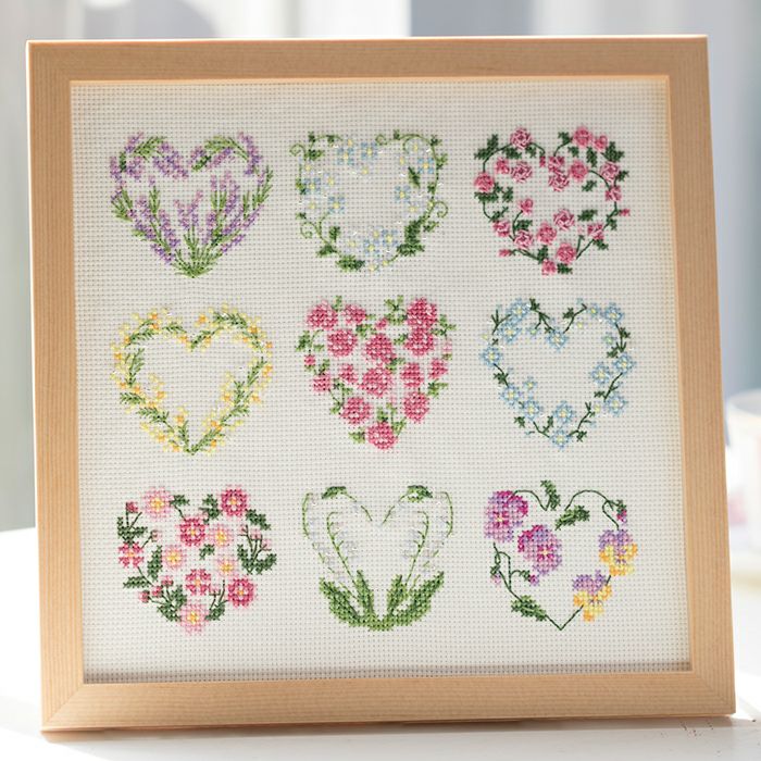 クロスステッチフレーム＜フラワータイム＞ | リバティ 生地、編み物