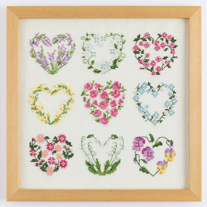 クロスステッチフレーム＜フラワータイム＞ | リバティ 生地、編み物