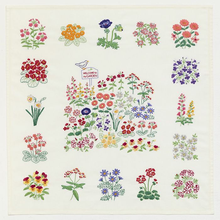 ステッチクロス＜花の香りに誘われて＞ | リバティ 生地、編み物、刺繍