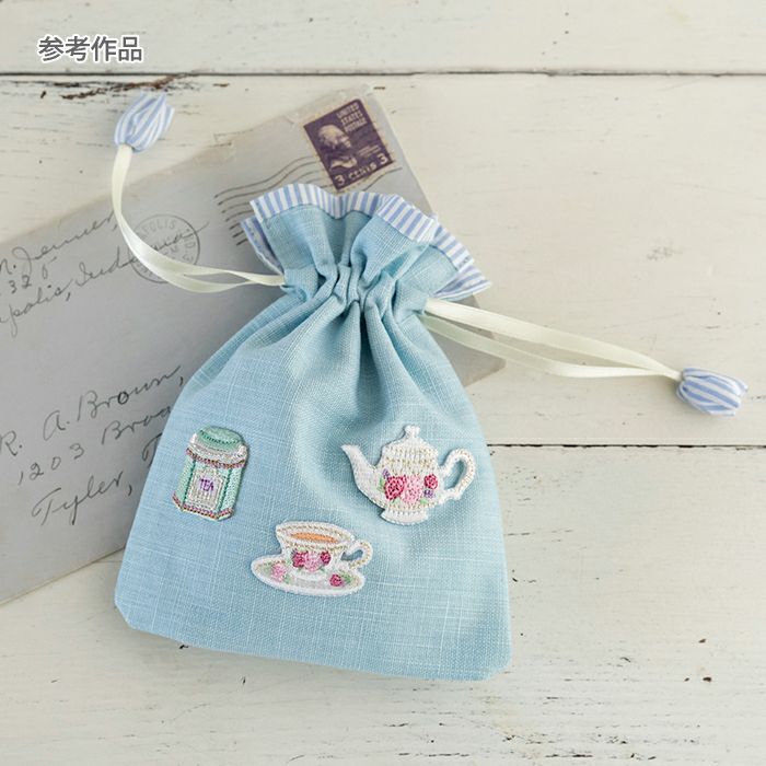 刺しゅうワッペン＜ティータイム＞ | リバティ 生地、編み物、刺繍