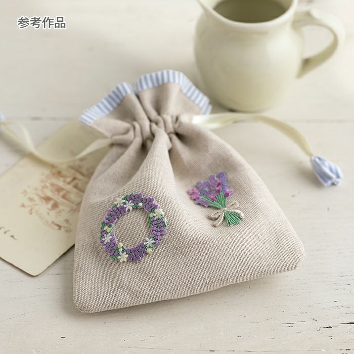 刺しゅうワッペン＜ラベンダー＞ | リバティ 生地、編み物、刺繍