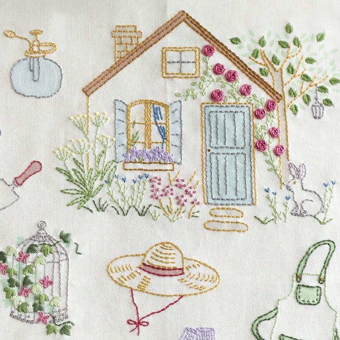 ステッチクロス＜マイガーデン＞ | リバティ 生地、編み物、刺繍