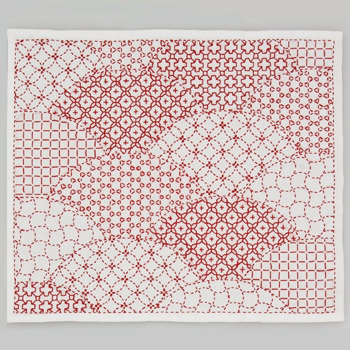 刺し子 寄せ模様＜扇＞ | リバティ 生地、編み物、刺繍、刺し子のこと