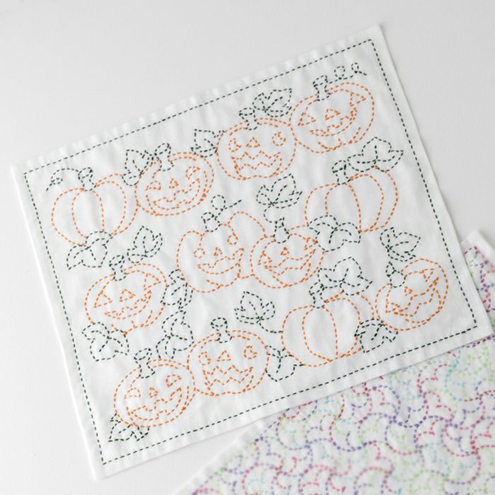 ハロウィンの刺し子 | リバティ 生地、編み物、刺繍、刺し子のことなら