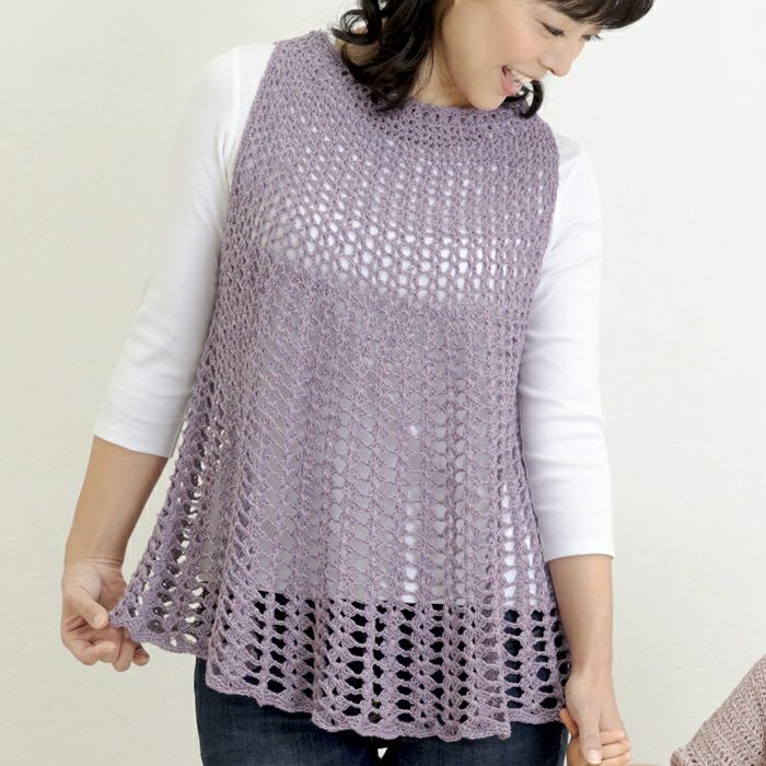 リネンナチュールAラインベスト（レシピ） | リバティ 生地、編み物