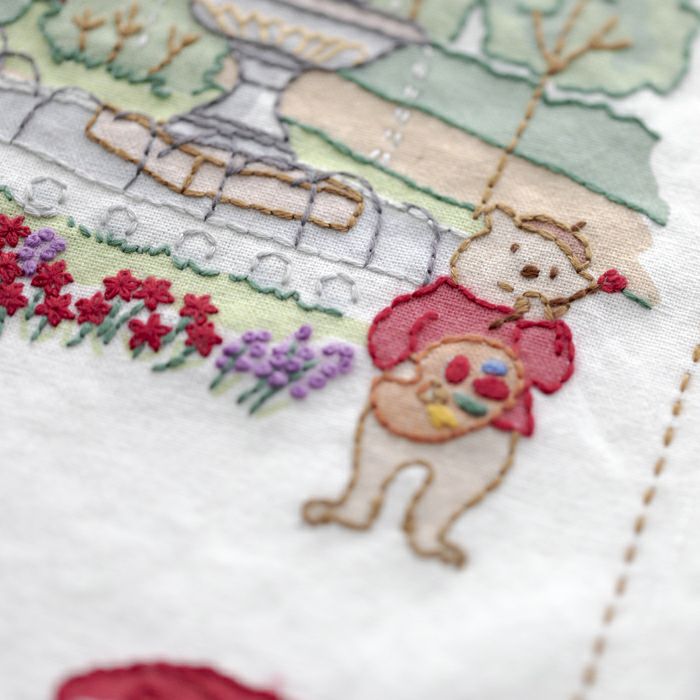 ステッチクロス＜ロンドンの街から＞ | リバティ 生地、編み物、刺繍