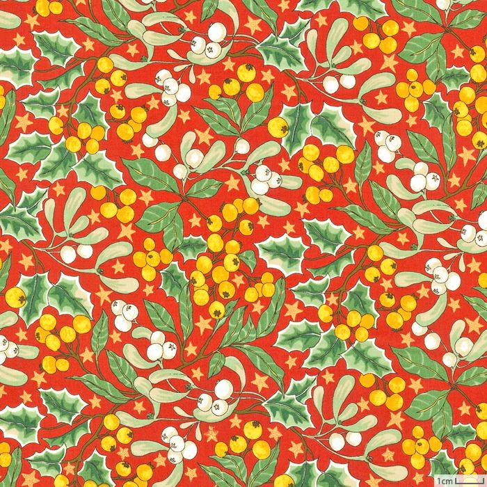 生地 リバティプリント（リバティ社）2020AW クリスマス・ベリー・スパークル＜0J20B＞