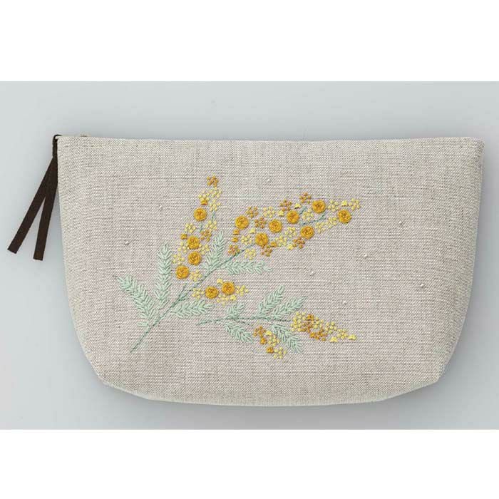 ステッチクロス＜ミモザリース＞ | リバティ 生地、編み物、刺繍