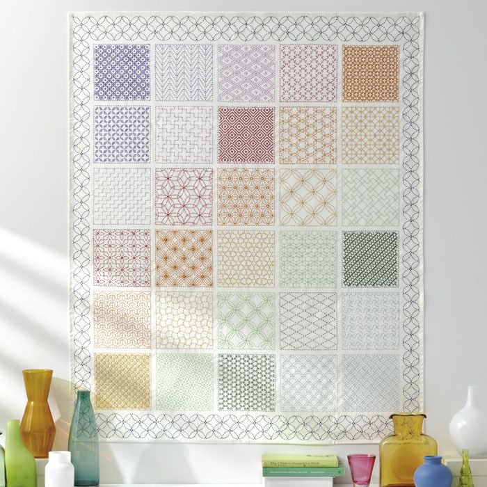 harudakeプレゼント】刺し子のテーブルセンター＜カラフル