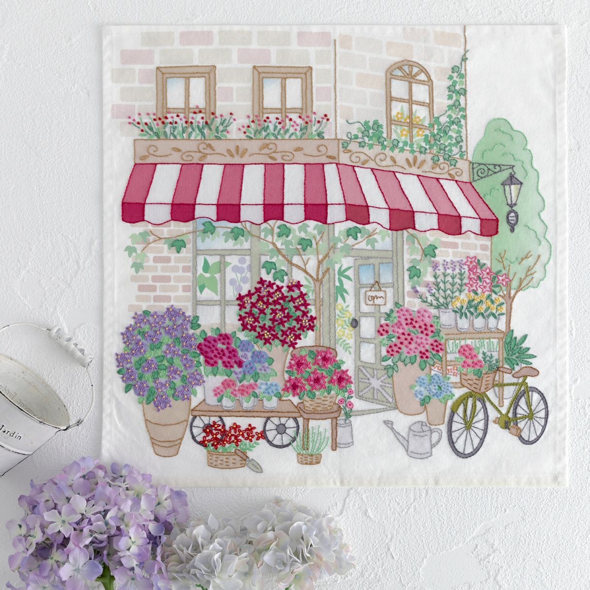 ステッチクロス＜花の香りに誘われて＞ | リバティ 生地、編み物、刺繍