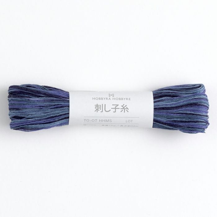刺し子糸 ぼかしネイビー＜214＞ | リバティ 生地、編み物、刺繍