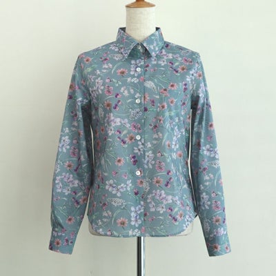 リバティプリント シャツブラウス（長袖）＜Mサイズ＞32D | リバティ 