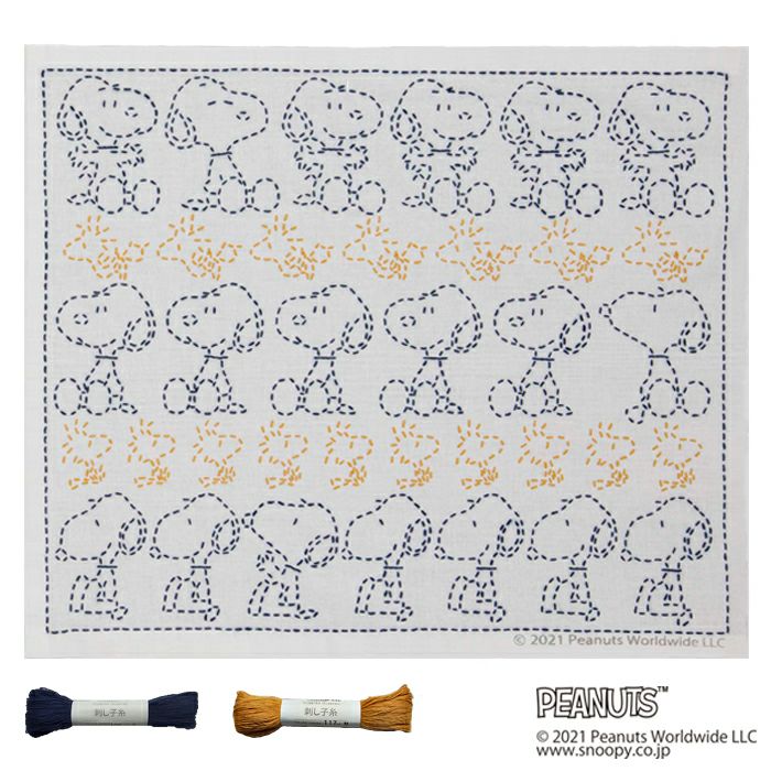 クロスステッチフレーム＜スヌーピーと大きな木＞ | リバティ 生地