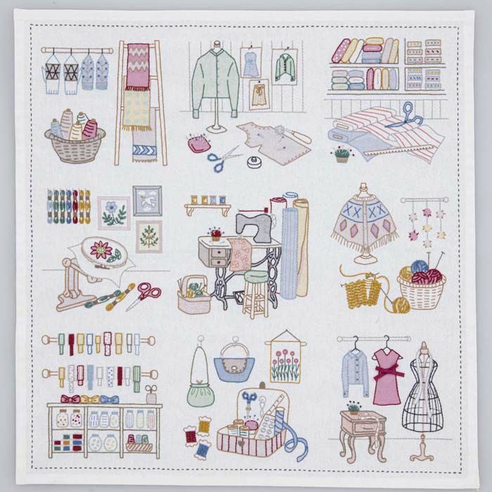 モチーフクロス＜アトリエ＞ | リバティ 生地、編み物、刺繍、刺し子の