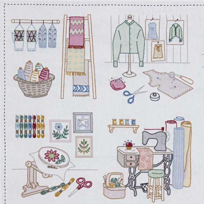 ステッチクロス＜ハンドメイド＞ | リバティ 生地、編み物、刺繍