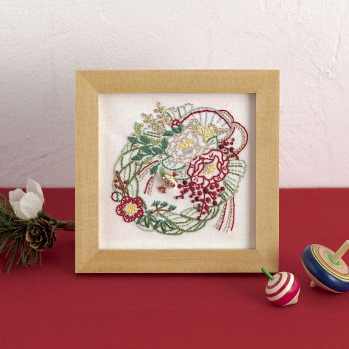 ステッチミニフレーム＜クローバーのブーケ＞ | リバティ 生地、編み物