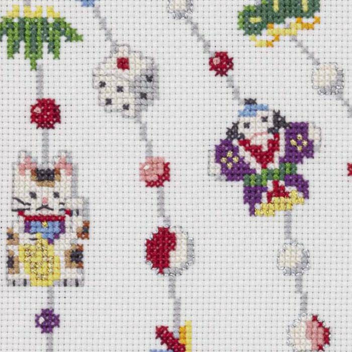クロスステッチフレーム＜縁起物＞ | リバティ 生地、編み物、刺繍