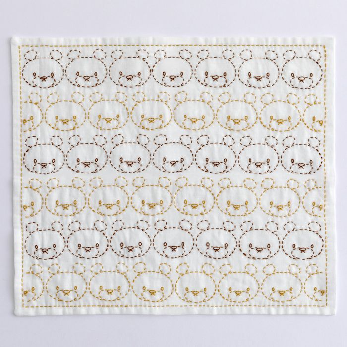 刺し子 テディベア | リバティ 生地、編み物、刺繍、刺し子のことなら