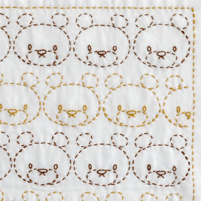 刺し子 テディベア | リバティ 生地、編み物、刺繍、刺し子のことなら