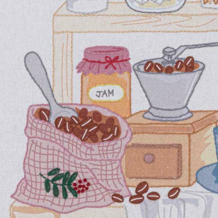 ステッチクロス＜coffee time＞ | リバティ 生地、編み物、刺繍