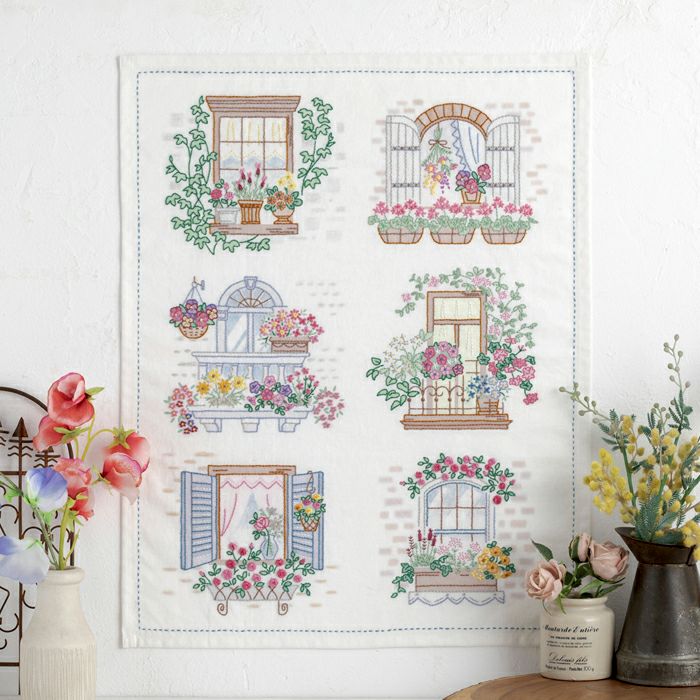 クロスステッチフレーム＜憧れのフラワーガーデン＞ | リバティ 生地