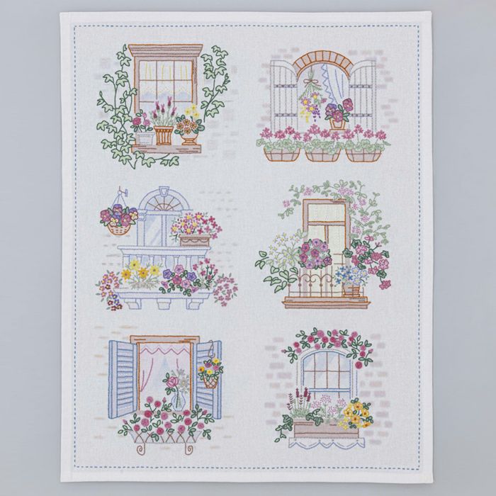 ステッチクロス＜花の香りに誘われて＞ | リバティ 生地、編み物、刺繍