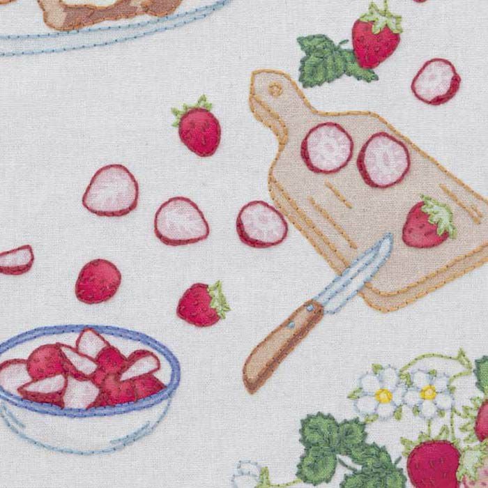ステッチクロス＜Strawberry＞ | リバティ 生地、編み物、刺繍、刺し子