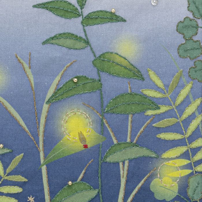 ステッチミニクロス＜ほたる＞ | リバティ 生地、編み物、刺繍、刺し子