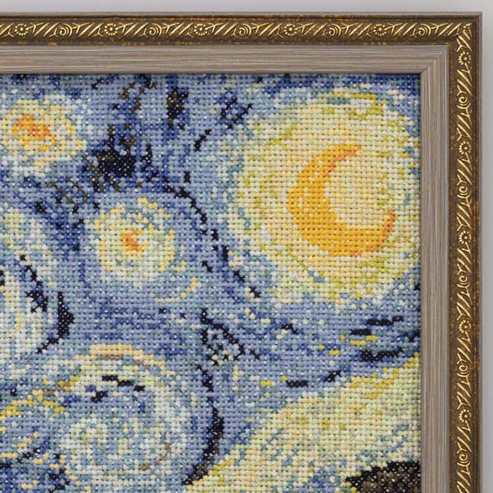 3/10予約】クロスステッチフレーム＜星月夜＞ | リバティ 生地、編み物