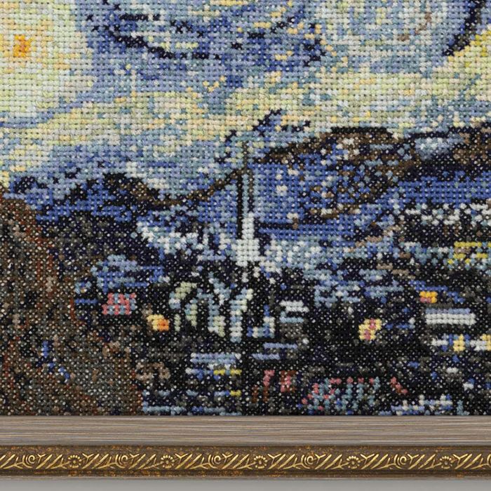 3/10予約】クロスステッチフレーム＜星月夜＞ | リバティ 生地、編み物