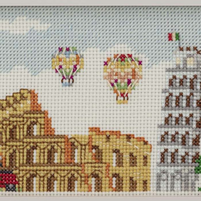 クロスステッチフレーム＜イタリア旅の風景＞ | リバティ 生地、編み物