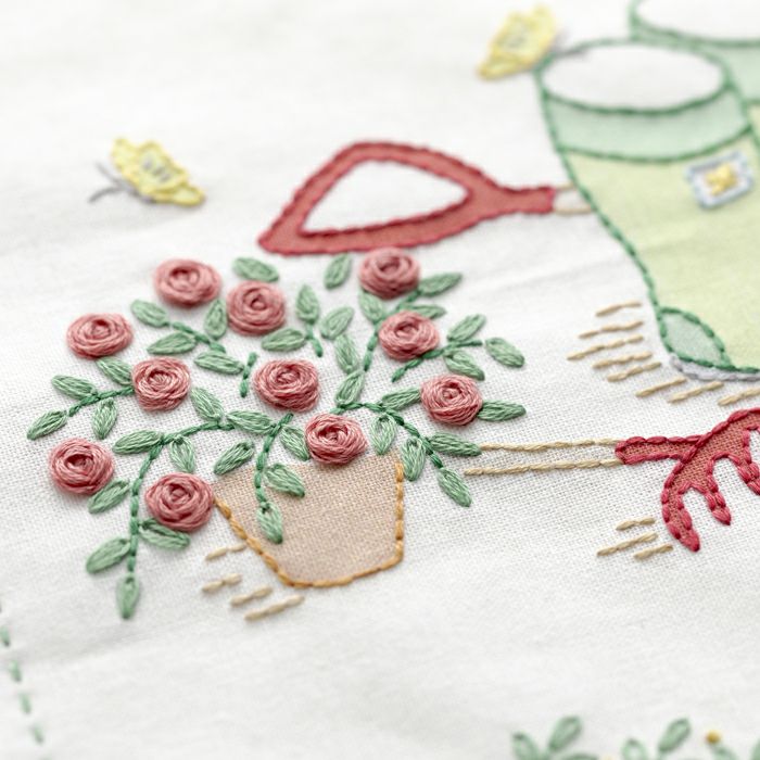 ステッチクロス＜ガーデニングタイム＞ | リバティ 生地、編み物、刺繍