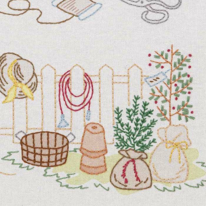 ステッチクロス＜ガーデニングタイム＞ | リバティ 生地、編み物、刺繍