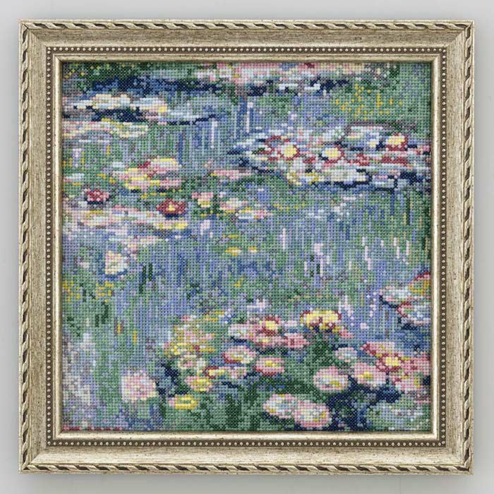 クロスステッチフレーム＜睡蓮＞ | リバティ 生地、編み物、刺繍