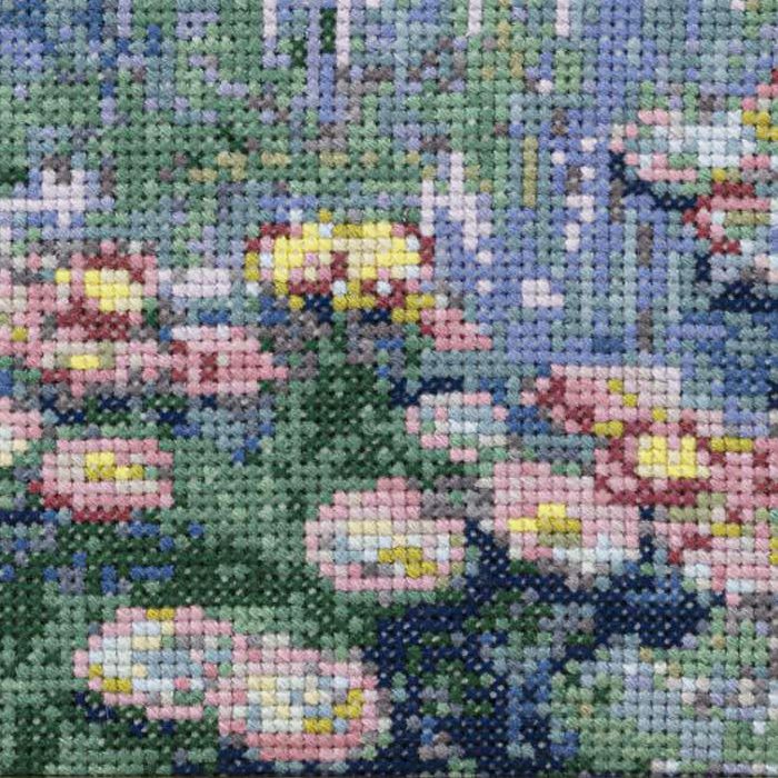 クロスステッチフレーム＜睡蓮＞ | リバティ 生地、編み物、刺繍