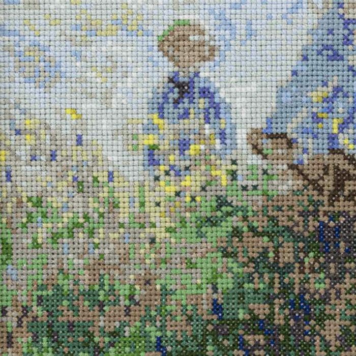 クロスステッチフレーム＜日傘をさす女＞ | リバティ 生地、編み物