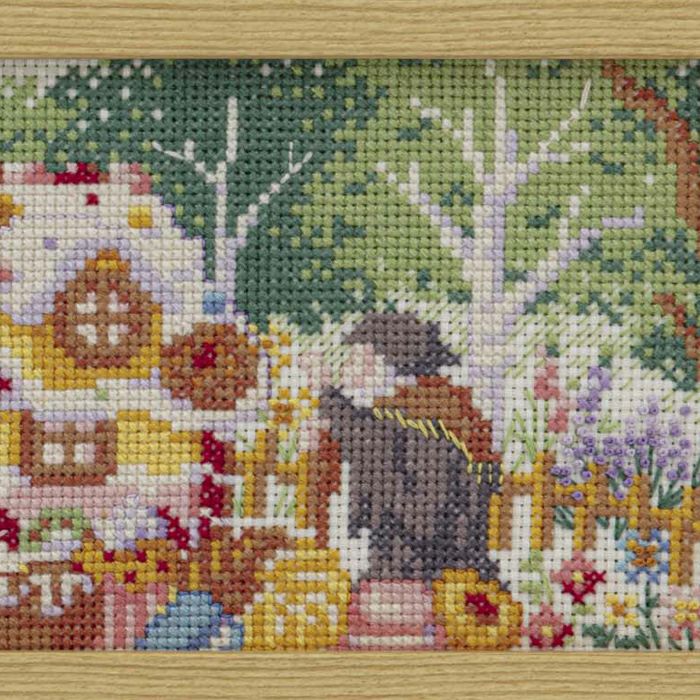 クロスステッチフレーム＜お菓子の家に魅せられて＞ | リバティ 生地