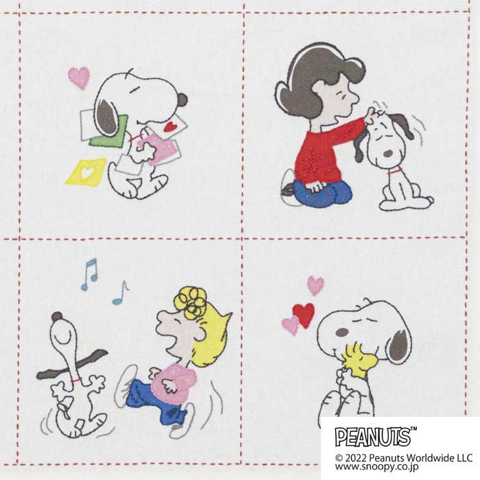 ステッチクロス＜スヌーピーと幸せな時間＞ | リバティ 生地、編み物